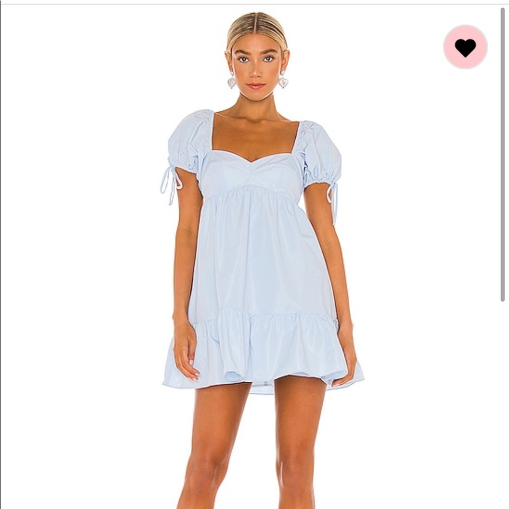 ISO Amanda Uprichard Sicily mini dress in blue